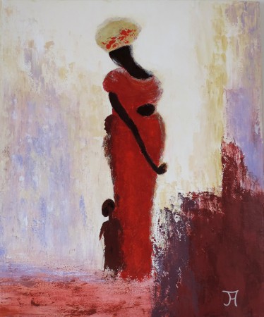 Femme et enfants (60X50)